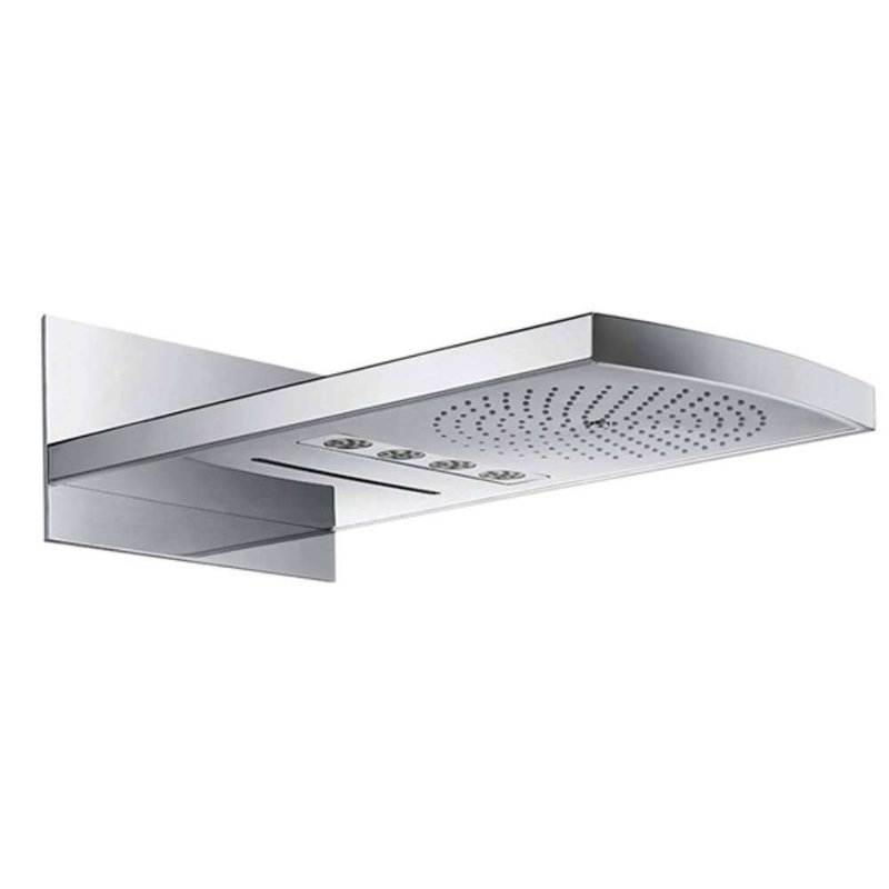 Lima LED Color Changing Two Ways Solid Brass Wall Mount Shower Head In Chrome Finish