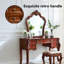 Meuble-lavabo 51,18 po avec miroir et tabouret