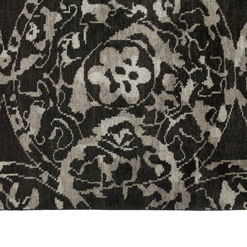 Grey Transitional Wool Rug - 7'9" x 9'