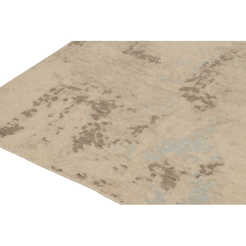 Distressed Homage Hand Knotted Wool Abstract Area Rug, Rectangle 8' x 10'