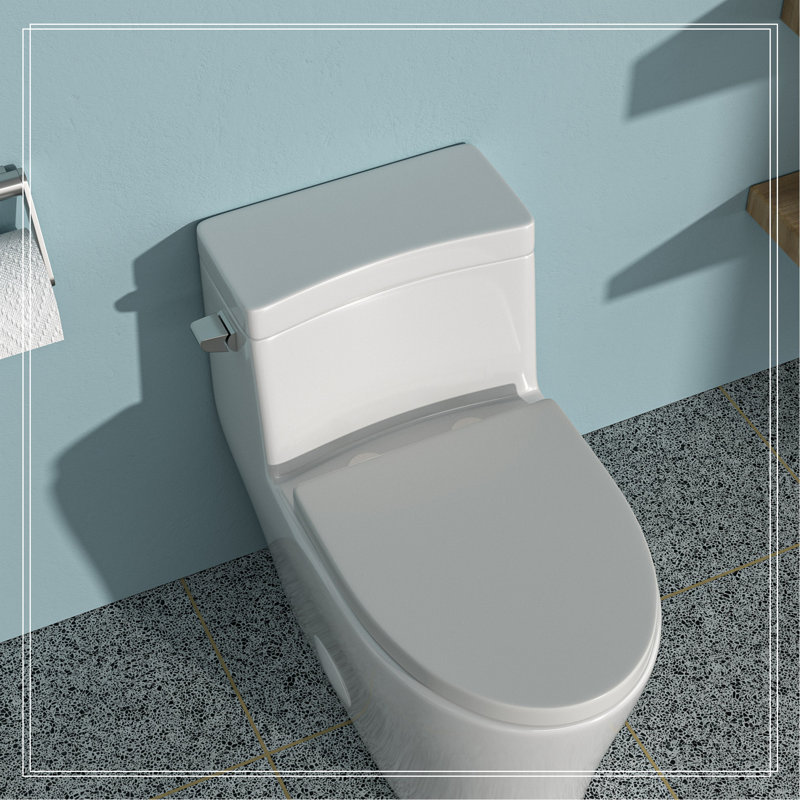 Toilette monobloc en céramique à une chasse avec siège cloisonné