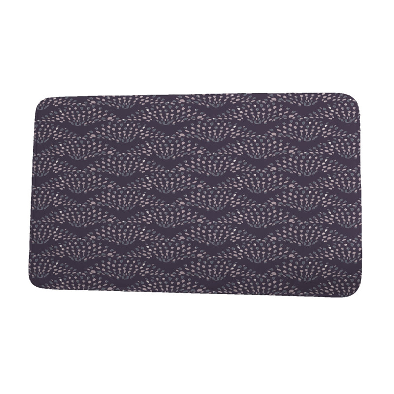 Glenwood Non-Slip Bath Mat, 17" W x 24" L, Purple