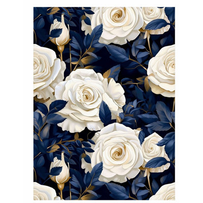 «Floral Dreaming of Rose Flowers», reproduction d'art sans cadre
