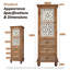Armoire de rangement rustique en bois avec porte découpée décorative et 3 tiroirs
