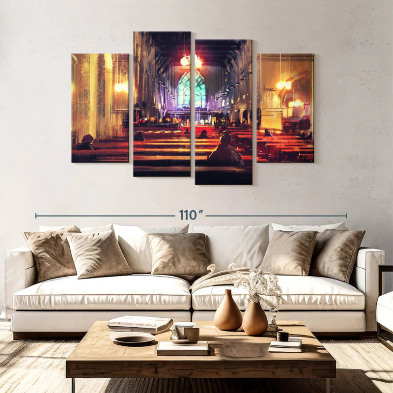 Adella Praying In The Church, 54" H x 84" W
