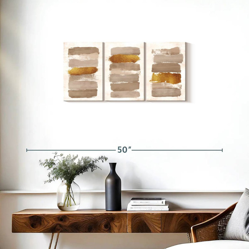 «Neutral Abstract», reproduction sur toile, H 32 po x l 15 po x P 1,25 po