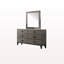 Commode de meuble de chambre à coucher moderne de conception moderne avec 1 seule poignée de poignées et 6 tiroirs avec plateau de rangement en faux marbre gris-364743062