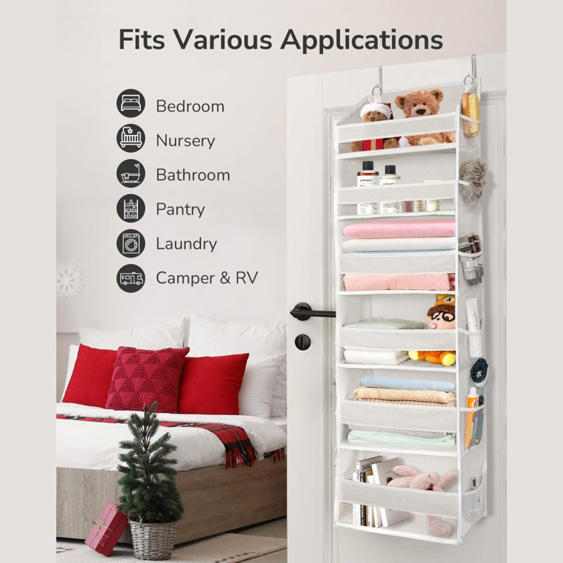 The Door Organizer with 6 Large Pockets 12 Side Pockets