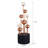 Handcrafted Outdoor Glass Metal Cascade Fountain with Lights