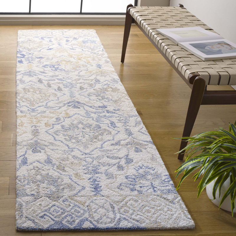 Tapis beige / gris Barnie 801, Tapis de couloir 2 pi 3 po x 8 pi