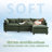  108" Chenille Modular Sectional Sofa with Ottoman, Deep Seat L-Shaped Couch with Side Pockets & 5 Pillows-1528537795