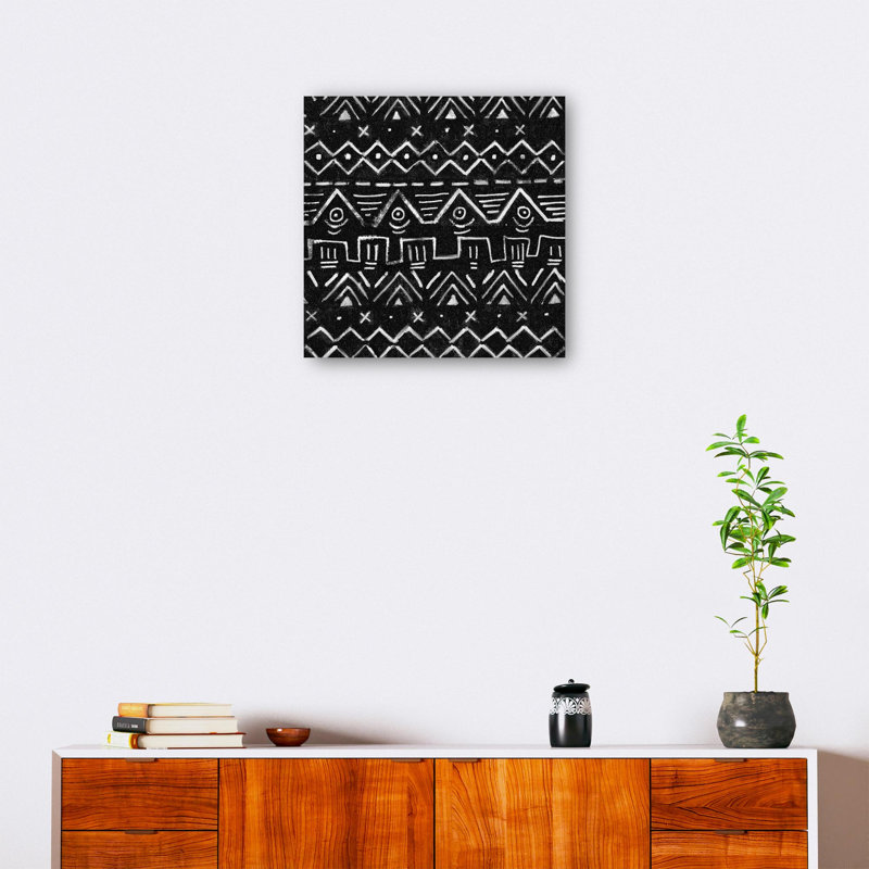 «Mudcloth Patterns I» par Studio Arts, reproduction d'art sur toile, Toile tendue, H 12 po x l 12 po x P 1,5 po