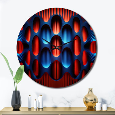 Horloge murale Portals Moire Futuristic Matrix III