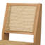 Chaise de salle à manger en bois massif Regina avec dossier en rotin et accoudoirs style Mid-Century (ensemble de 2)-777978920
