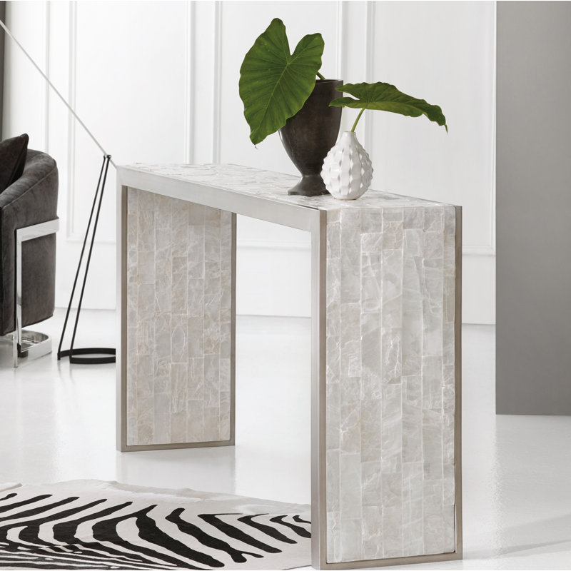 Melange 72'' W Stone Console Table