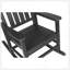 Ensemble de chaises berçantes toutes saisons avec table d'appoint, ensemble de chaises berçantes 3 pièces à texture de bois (comprend 2 chaises berçantes et 1 table)-601777142
