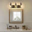 Abat-jour en verre transparent à 3 lumières pour salle de bain vintage, bronze huilé-884523566-884523565-884523564