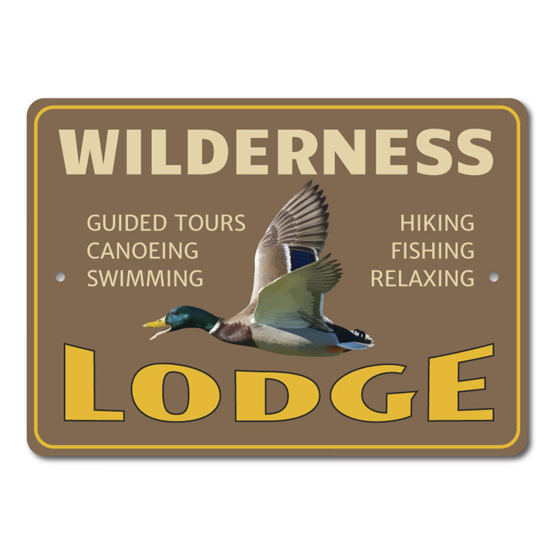 Panneau en aluminium Wilderness Lodge, H 14 po x l 10 po x P 0,04 po