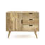 Alaric 95 Cm Wide 3 Drawer Mango Solid Wood Sideboard
