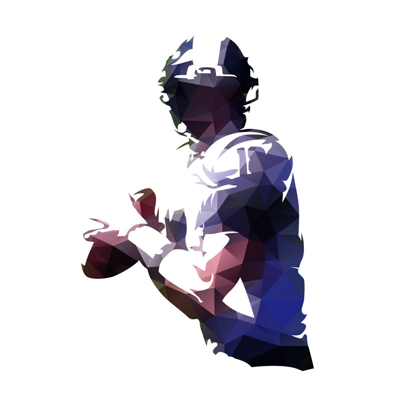 American Football Player by Msan10 - Wrapped Canvas Print, 30cm H x 30cm W x 3.8cm D