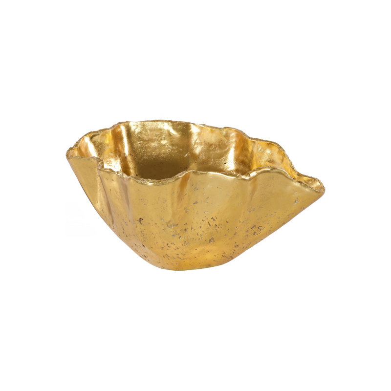 Bol en onyx coulé, feuille d'or, grand