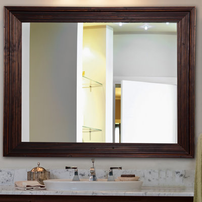 Ukiah Wood Flat Wall Mirror