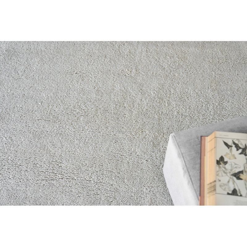 Merino Wool Area Rug in Beige, Rectangle 12' x 15'