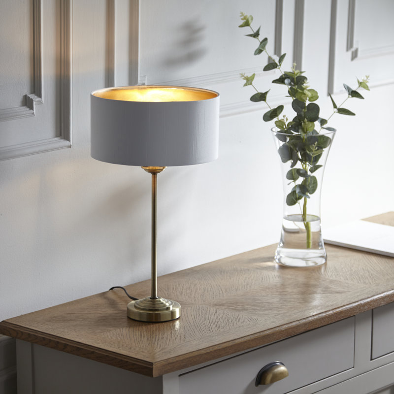 Landover Metal Table Lamp, White