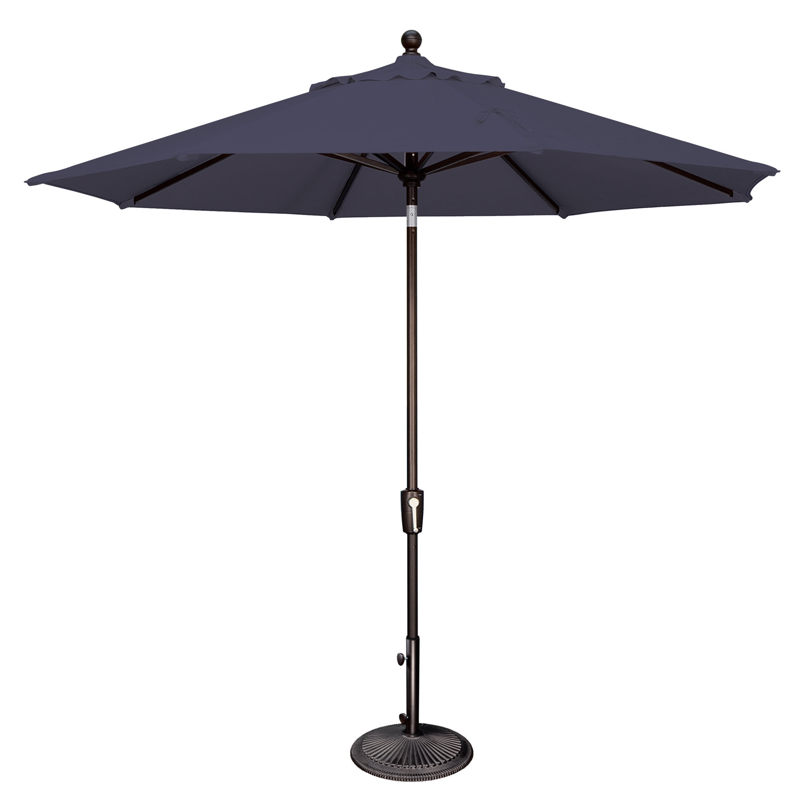 Canela 108'' Market Olefin Umbrella, Canvas Navy Sunbrella® Canvas, Canvas Black
