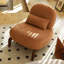 Mignon fauteuil d'appoint sans accoudoirs avec revêtement en velours et pieds en bois massif-2071395315