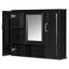 Armoire à pharmacie 36 po, armoire de rangement murale pour salle de bain, armoire murale moderne avec miroir, armoire à miroir avec 3 portes (meuble-lavabo non inclus)-481469124