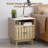 19'' W Fluted Nightstand with Storage Drawers, Open Shelf-1300623972-1289280936