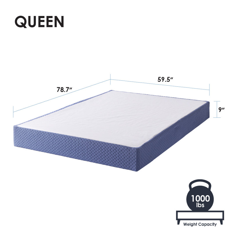 Sommier tapissier Huxley, Bleu marine, Grand