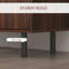 Buffet Buffet, 3 tiroirs / 2 placards, tablettes réglables pour la cuisine - brun rustique