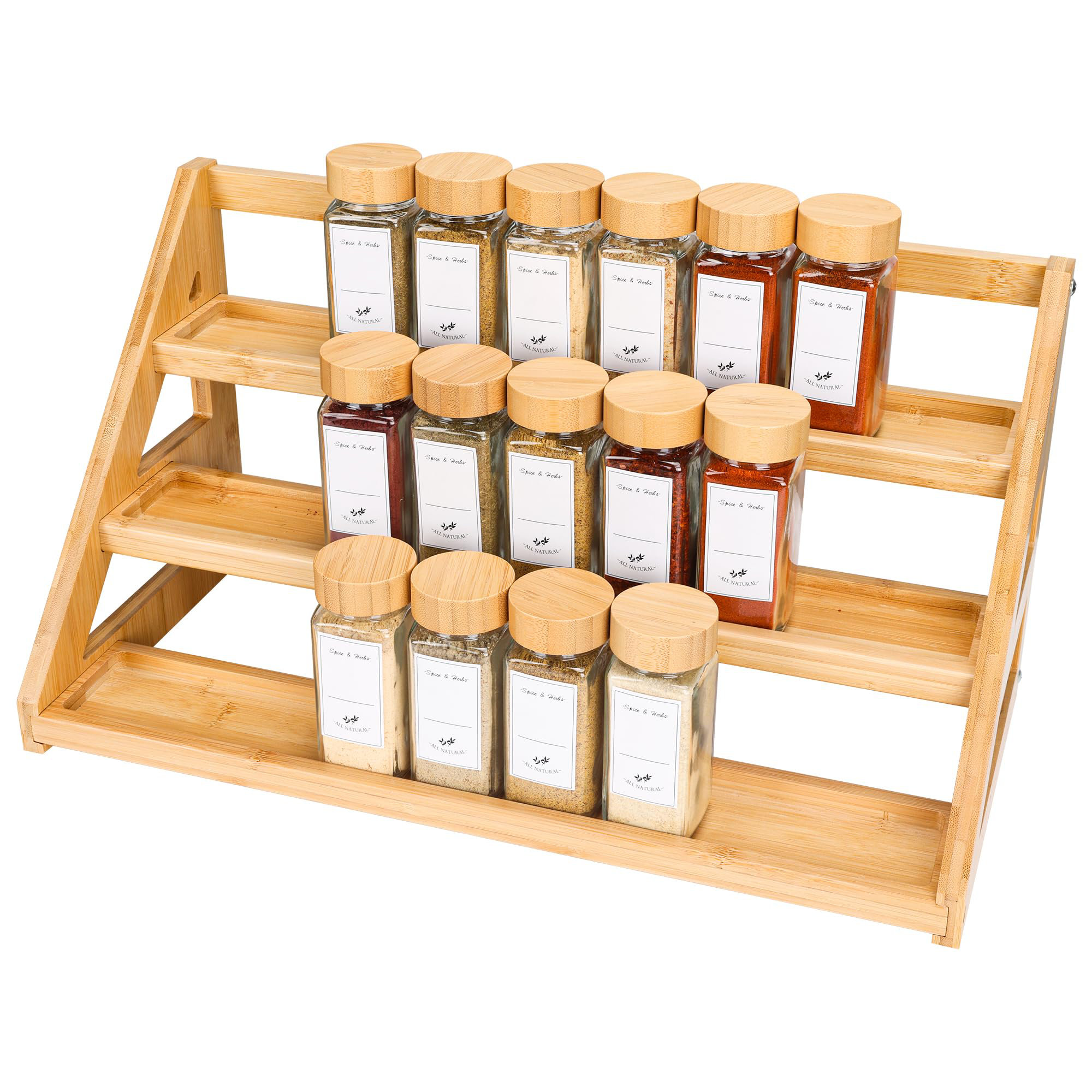 Loon Peak® Freestanding Bamboo Spice Rack | Wayfair