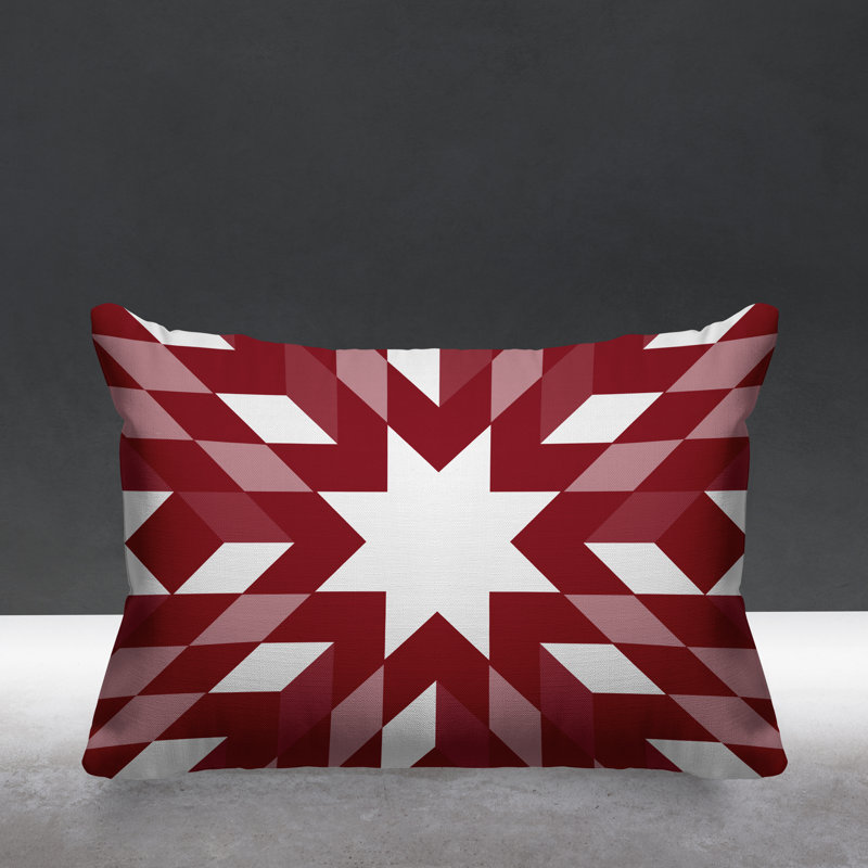 Coussin intérieur / extérieur Lynn Country, Rouge