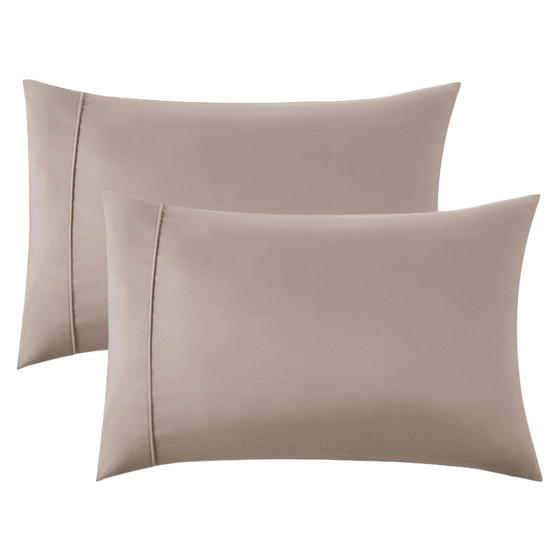 Bedsure Decorative Boho Pillow Shams With Envelope Closure, Khaki, Standard Pillow Case