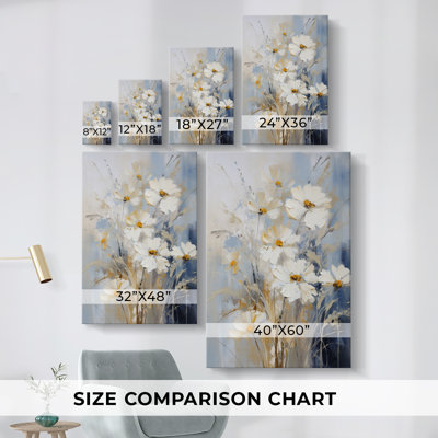 Floral Study Series XCV - Ensemble de toiles tendues avec châssis Premium - Prêt à être accroché