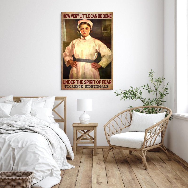 «Nurse How Very Little Can Be Done On», impression sur toile, H 36 po x l 24 po x P 1,25 po