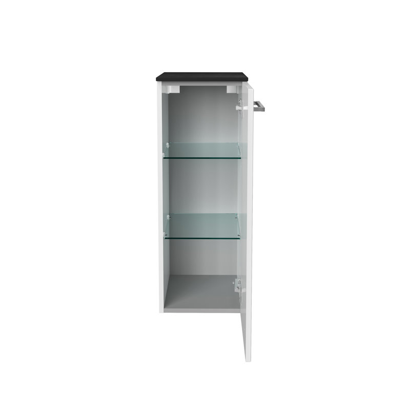 Bathroom Cabinet, White/Black