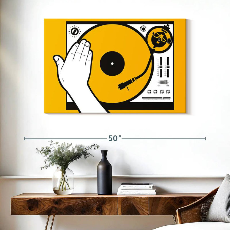 Abarca DJ Vinyl Scratch, 26" H x 39" W