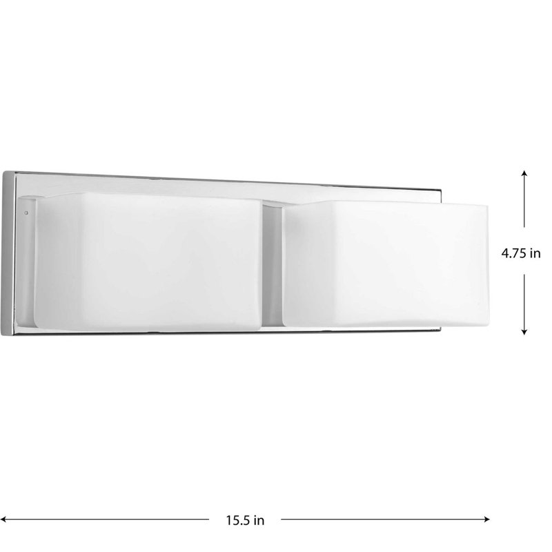 Dawel 2 - Light Dimmable LED Vanity Light, Polished Chrome