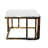 14.5" Granite Marble Black / Gold Plant Stand