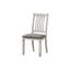 Chaise de salle à manger, hauteur 38 po, ensemble de 2, latérales, rembourrée, cuisine, salle à manger, tissu gris, transitionnel