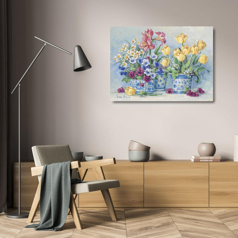 Jardin printanier II, H 17 po x l 24 po
