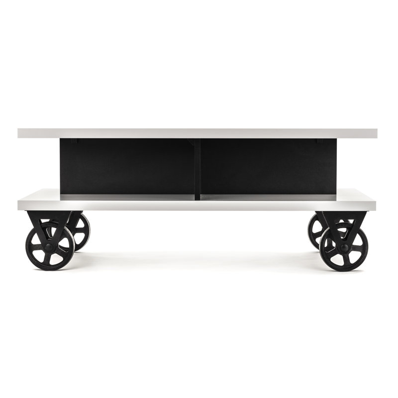 Leventhal Wheel Coffee Table, White