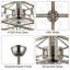 Ventilateur de plafond industriel cubique en acier brossé 20 "avec télécommande