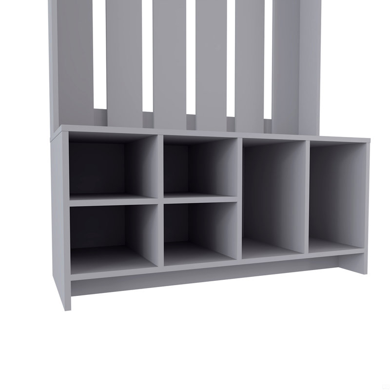 Hall Tree In Melamine, Open Storage Y Coat Space