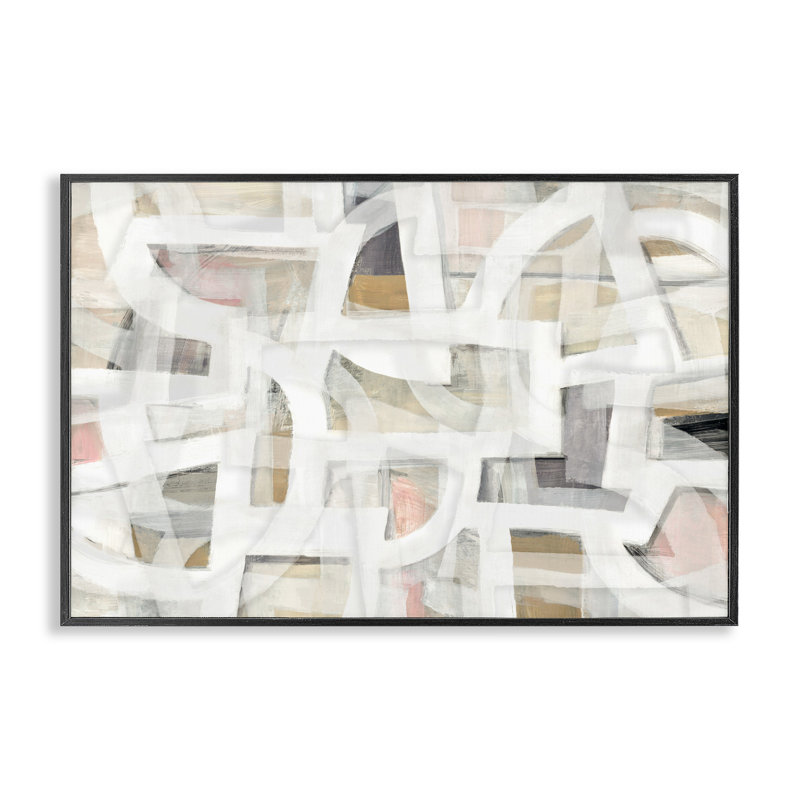 Giclée encadrée par abstraction douce, conception par Hannah Dawson, Giclée encadrée noir minuit, H 12 po x l 18 po