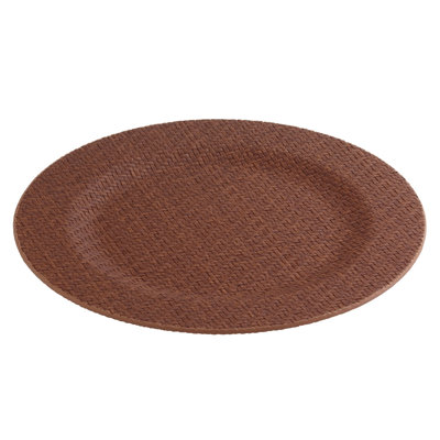 Wicker Vinyl Chargers